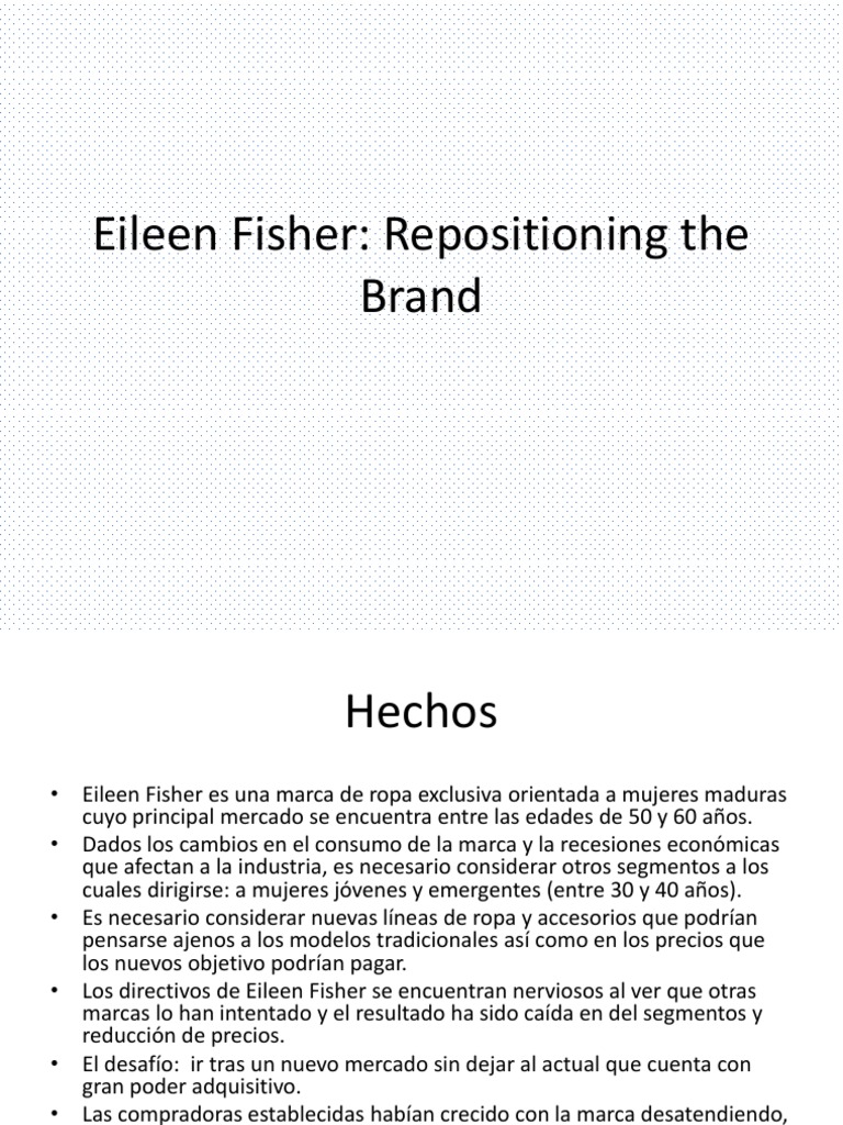 Eileen Fisher Business Case, Spanish PDF Marca Marketing