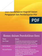 Teori Pembelajaran Kognitif Dalam Pengajaran Dan Pembelajaran PSV