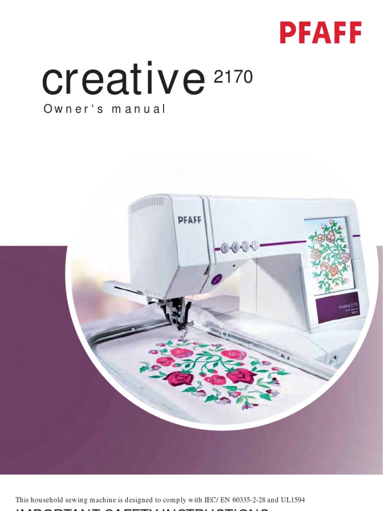 Pfaff Manual 2170 | Sewing Machine | Seam (Sewing)