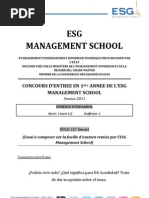 Esg-ms Annales Essai Qcm Espagnol Bac 2011