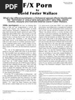 David Foster Wallace - F/X Porn | PDF | Leisure | Nature