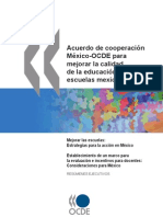 Acuerdo de Cooperacion Mexico-OCDE Para Mejorar La Calidad de La Educacion de Las Escuelas Mexicanas