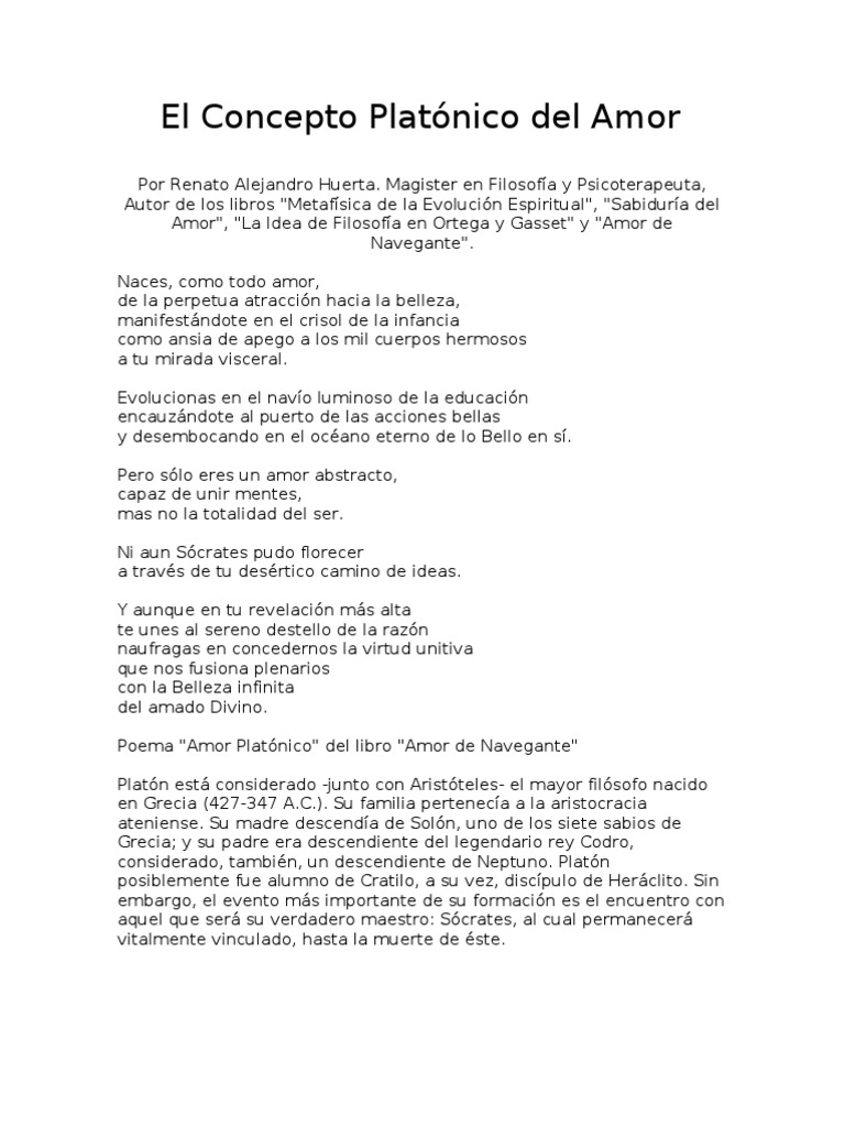 Amor Platónico: Filosofía y Poemas | PDF | Platón | Sócrates