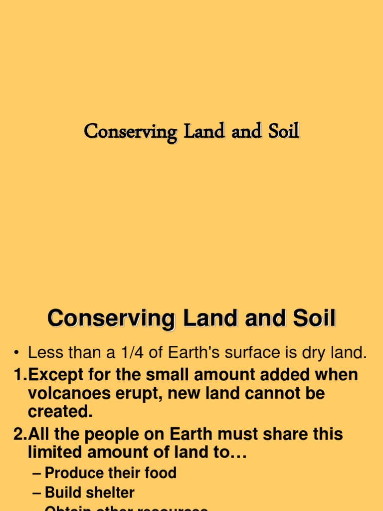 Conserving Land And Soil Ppt