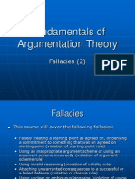 Fundamentals of Argumentation Theory Curs 8 (Fallacies 2)