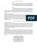 Determining The Variables