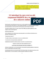 11 Intrebari La Care Vrei Sa Stii Raspunsul INAINTE de a Te Apuca de o Afacere Online