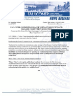 Faulconer Comments On Mayor'S City Attorney Veto and Managed Competition Resolution