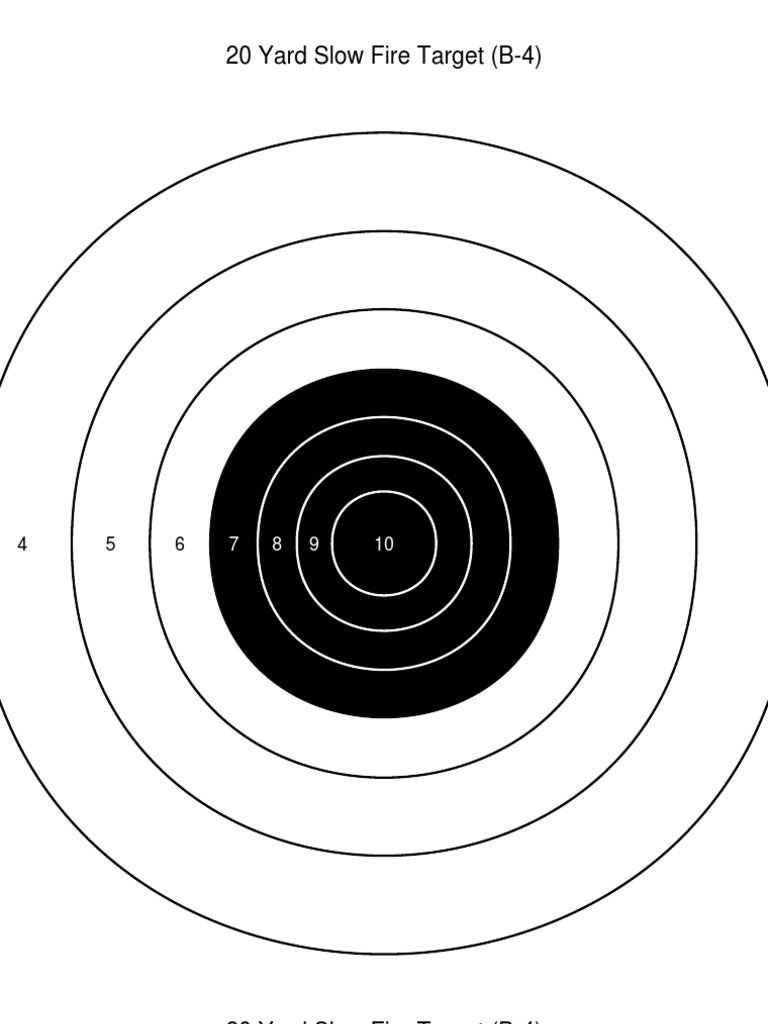 20 Yard Slow Fire Target (B-4) | PDF