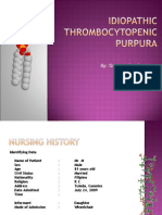 Idiopathic Thrombocytopenic Purpura Case Study