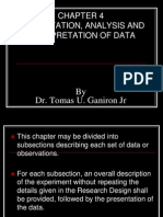 Presentation, Analysis and Interpretaion of Data