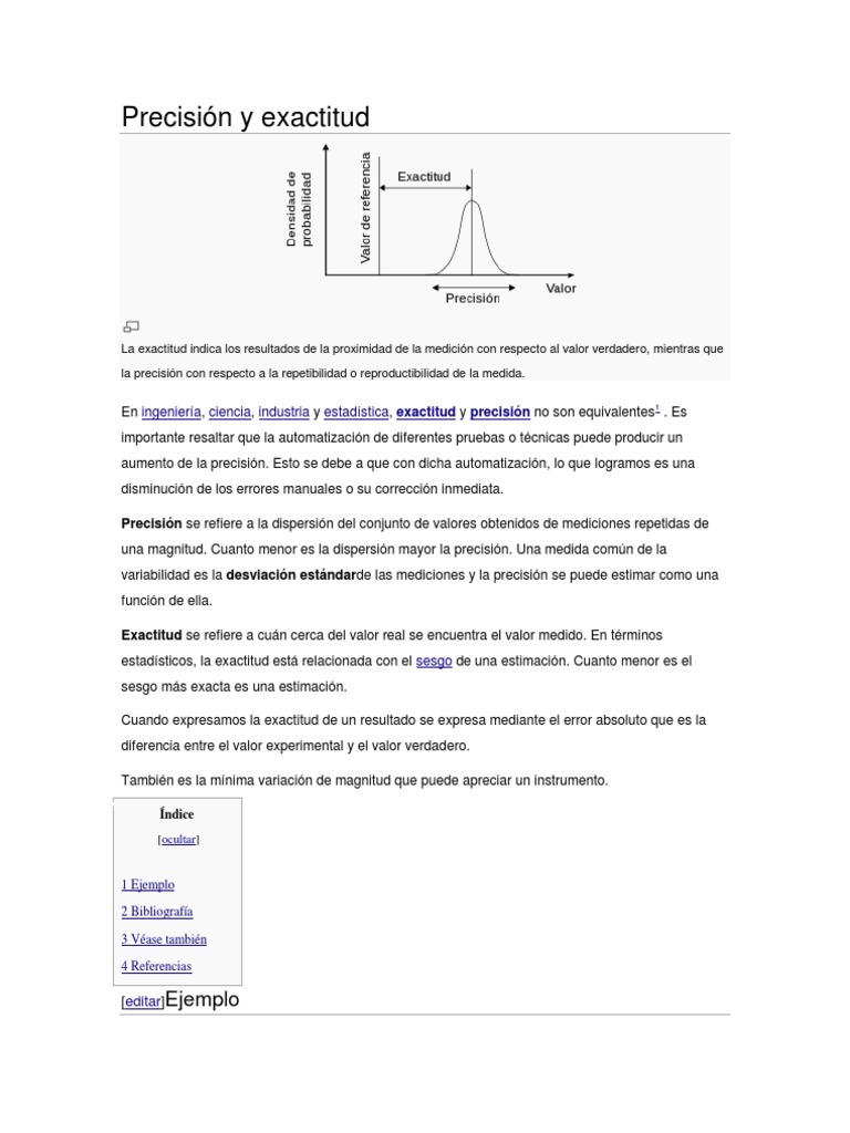 Precisión y Exactitud | PDF | Exactitud y precisión | Estimador