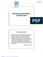 Software Development / Construction: The Programmer