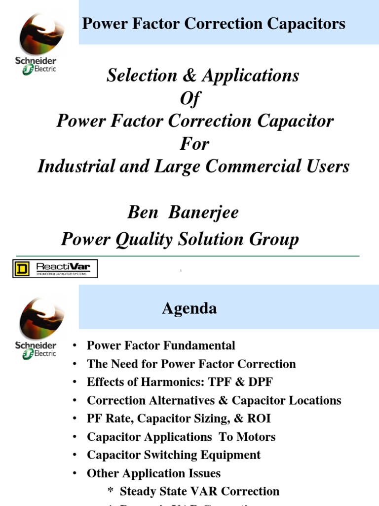 Power Factor Correction for Industry | PDF | Ac Power | Capacitor