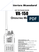Yaesu Vx 150 Operating Manual