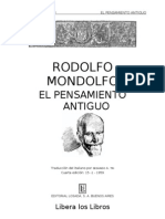 Mondolfo, Rodolfo - El Pensamiento Antiguo. Vol I y II