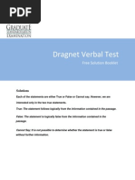 Verbal Reasoning Test Solution