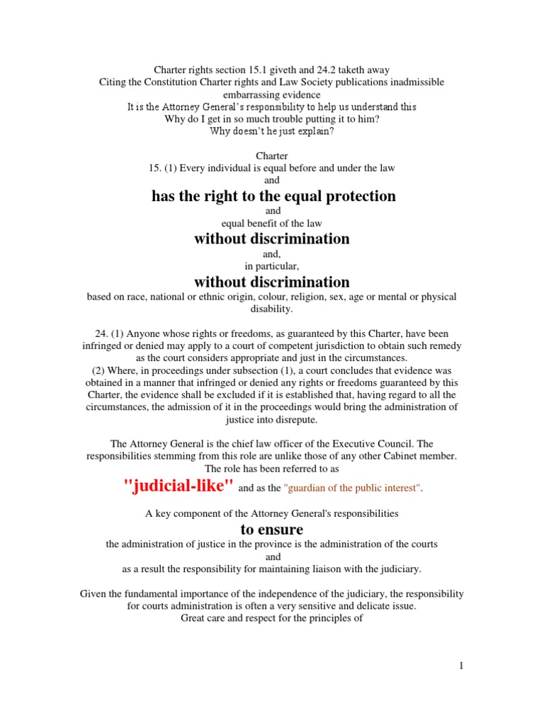 Charter Rights and Legal Aid Insights | PDF | Natural And Legal Rights ...