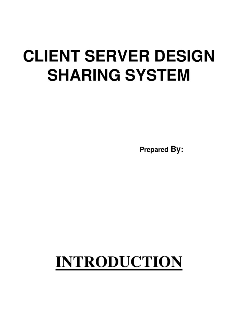 Client Server Design Sharing System | PDF | Client–Server Model ...