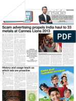 Scam Advertising Propels India Haul To 33 Metals at Cannes Lions 2013