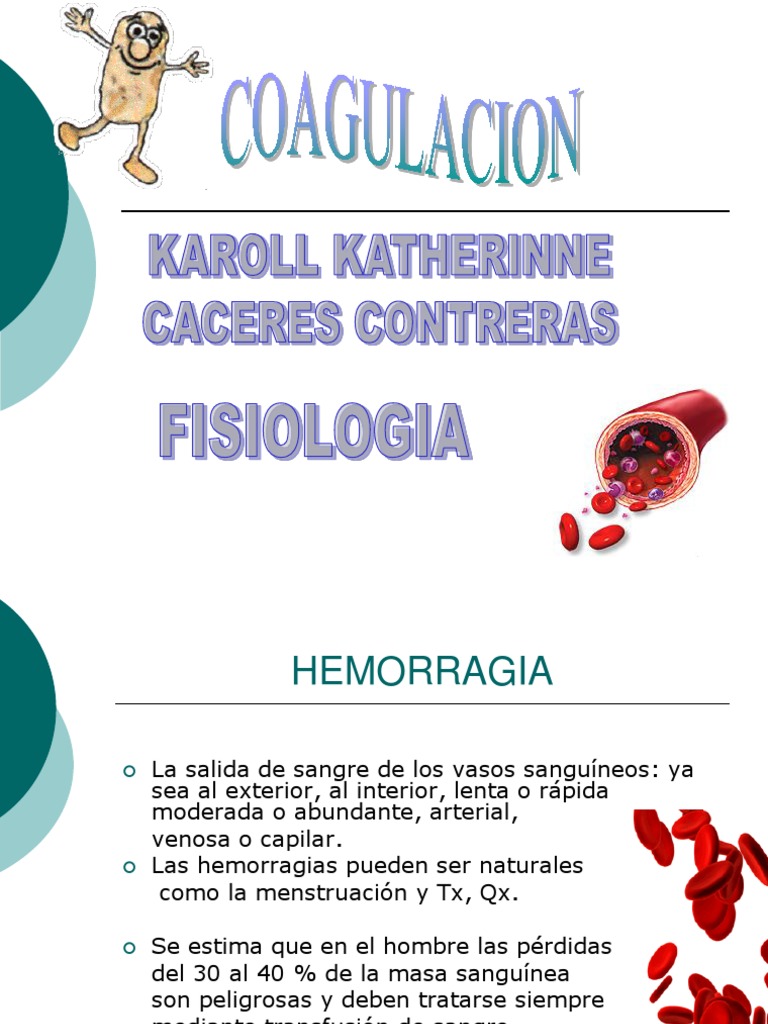 Factores de Coagulacion 4 Coagulation Hemostasis