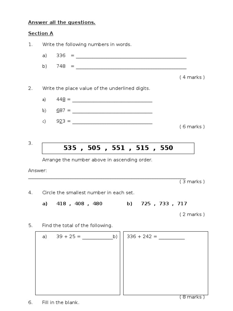 Soalan Ulangkaji Matematik Tahun 5 - Smartfren Q