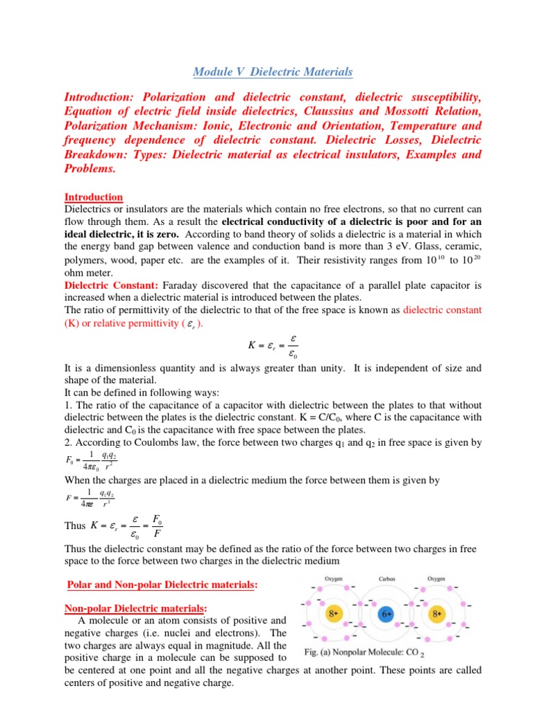 Dielectric Materials and Polarization Mechanisms | PDF | Dielectric ...