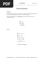 Download Integration of  Differential Equationsrevision notes from A-level maths Tutor by A-level Maths Tutor SN15013728 doc pdf