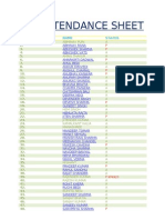 Attendance Sheet