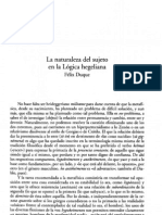 DUQUE, F. El Sujeto en Hegel