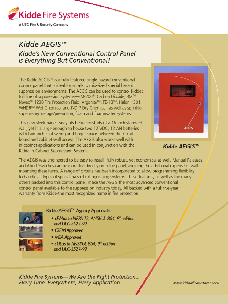 Kidde Aegis Conventional Fire Control Panel PDF Relay Switch