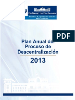 Plan Anual Del Proceso de Descentralización 2013