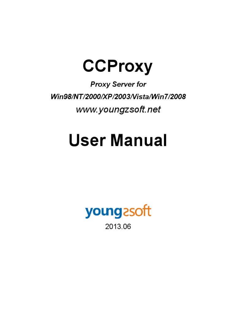 Ccproxy Manual | PDF | Proxy Server | Port (Computer Networking)