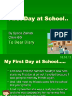 First Day at School Recount of Zainad