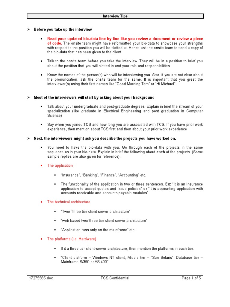Interview Tips | PDF | Databases | Client–Server Model
