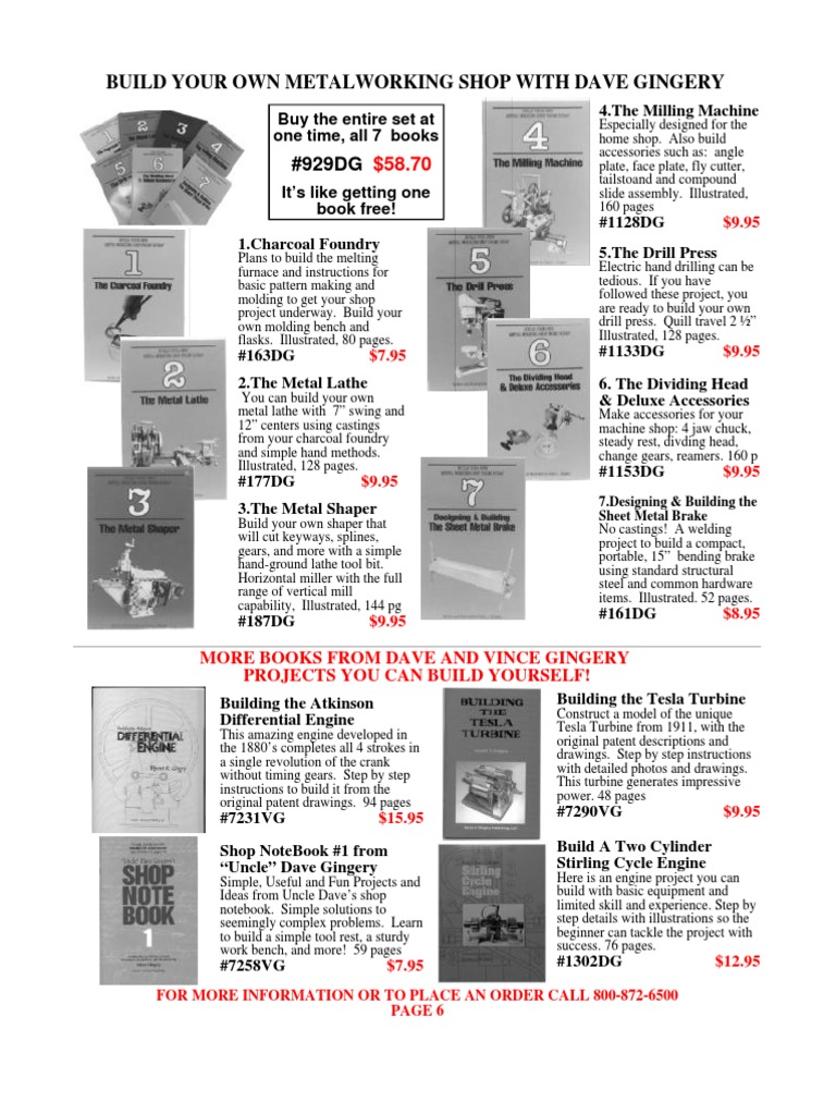Dave Gingery Books PDF Foundry Sheet Metal
