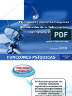 Seminario 2 - Principales Funciones Psíquicas, recolección de la información, historia clínica y síndromes psiquiátricos