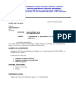 Presupuesto JNC 125 - Presupuesto de Replanteo de Planos Electricos y Arquitectura.