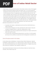 Download Overview of India Retail sector by Deepak Tyagi SN15023255 doc pdf