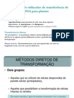 Estratégias Mais Utilizadas de Transferência de DNA para Plantas em 14-06-13