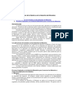 Aplicaciones de La Quimica en La Industria de Alimentos