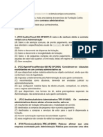 Exercícios de contratos administrativos FCC