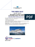 Norwegian Cruise Line Sale