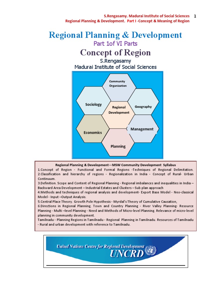 Regional Planning Part I Concept of Region | PDF | Urban Planning ...