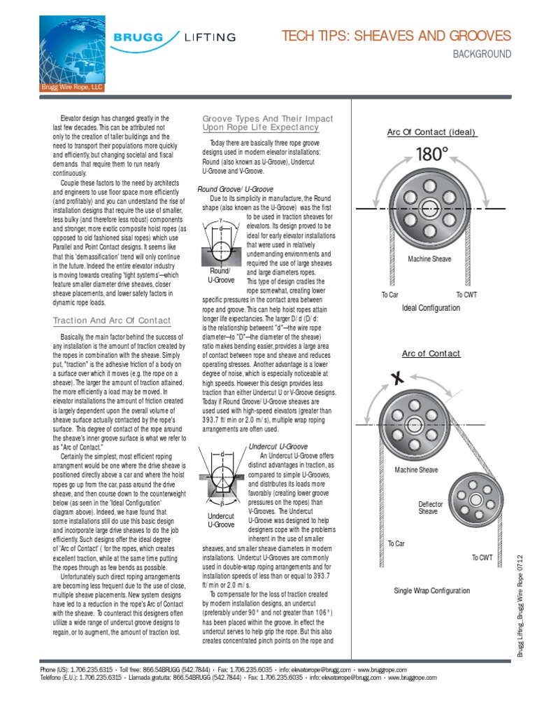 Importance of Sheave Grooves in Elevators | PDF | Elevator | Wear