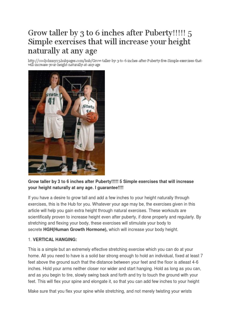 Increase Height by 3-6 Inches Naturally | PDF | Growth Hormone | Arginine