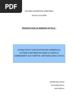 Download Mmoire dexpertise-comptable intitul EXTRACTION ET EXPLOITATION DES DONNEES DU SYSTEME DINFORMATION DANS LE CADRE DU COMMISSARIAT AUX COMPTES  METHODOLOGIE  OUTILS crit par Benot-Ren RIVIERE by Benot-Ren RIVIERE SN15031037 doc pdf