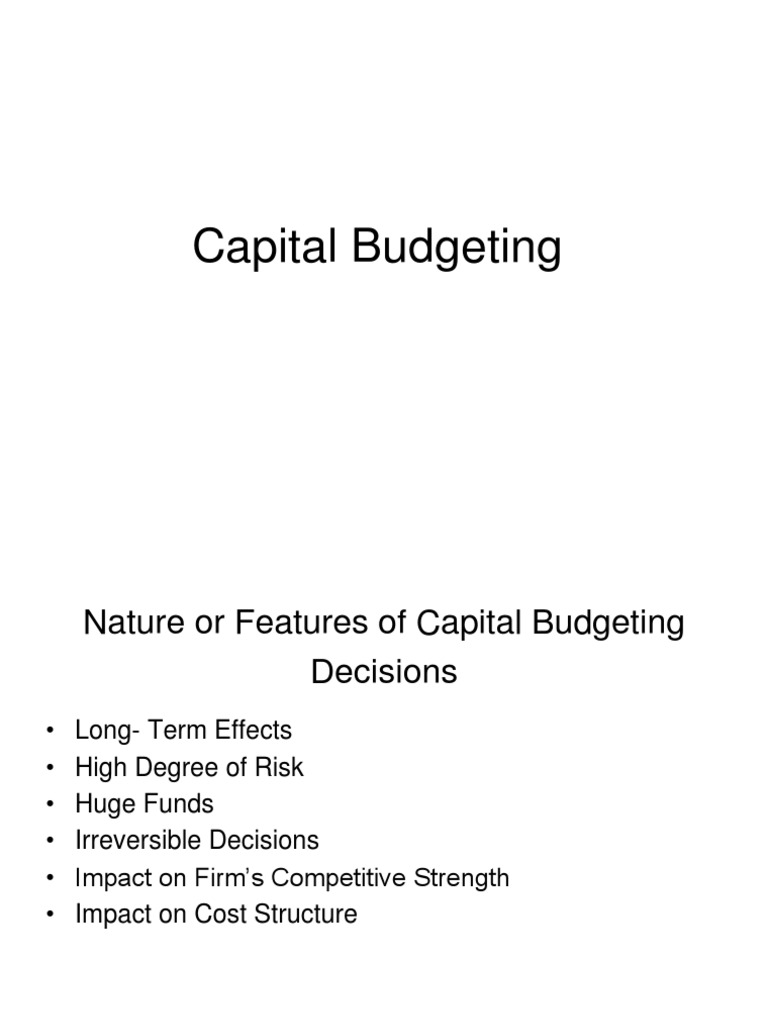 Capital Budgeting | PDF