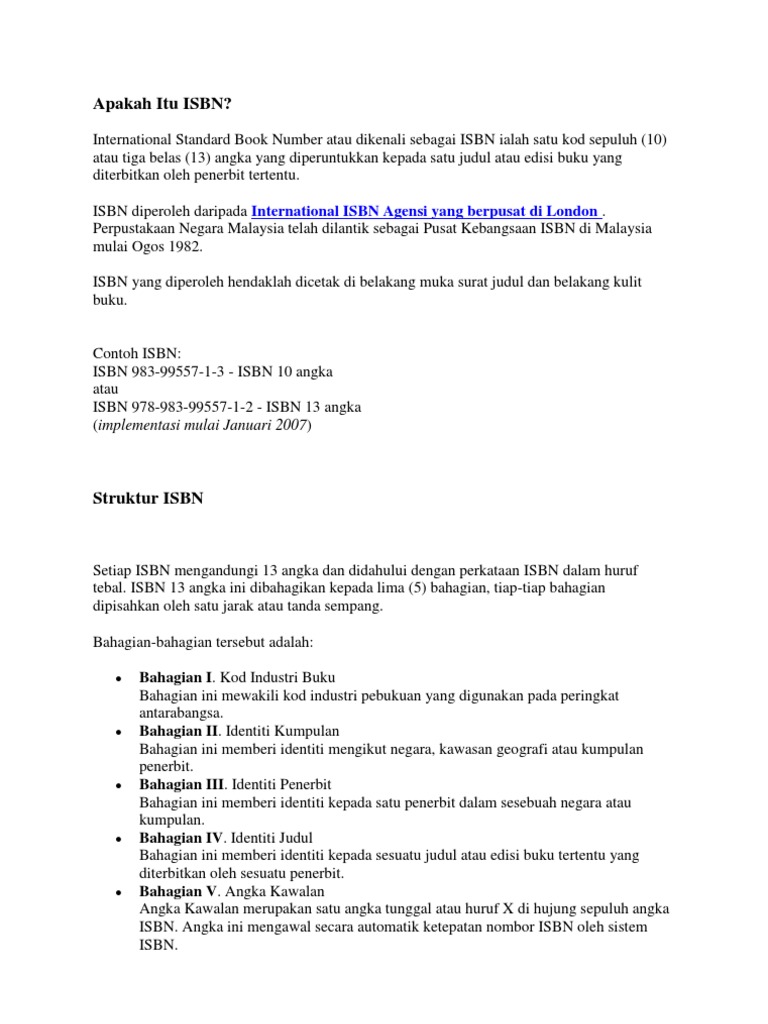 Apa Itu ISBN