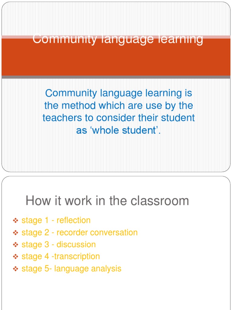 Community Language Learning Method Explained | PDF | Career & Growth